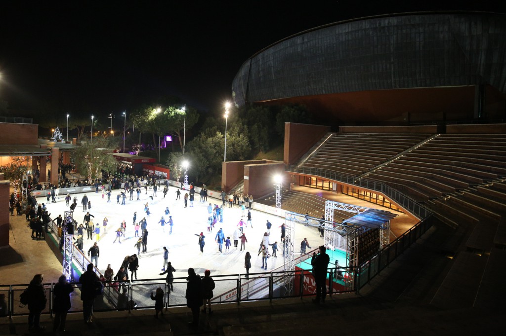 Pista Pattinaggio Inverno Incantato evento di Natale Auditorium Parco della Musica