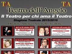 Cartellone spettacoli stagione 2015 2016 teatro dell Angelo