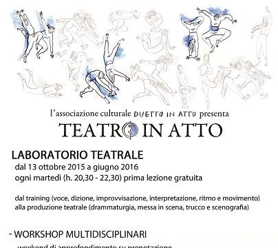 Associazione Duetto in Atto laboratorio teatrale stagione 2015 2016 Roma Casale via Covelli