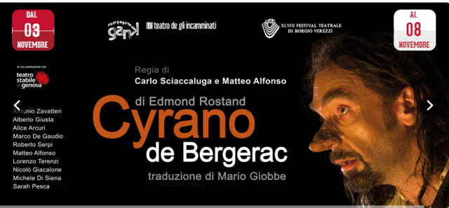 Cyrano de Bergerac al Teatro Parioli Roma dal 3 al 8 novembre 2015