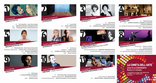 Cartellone Spettacoli stagione teatrale 2017-2018 Teatro della Cometa Roma
