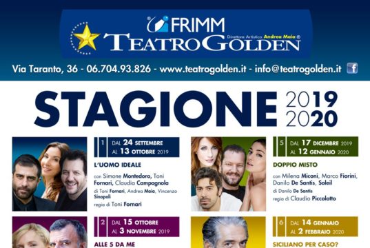 Cartellone spettacoli stagione 2019 2020 teatro Golden Roma