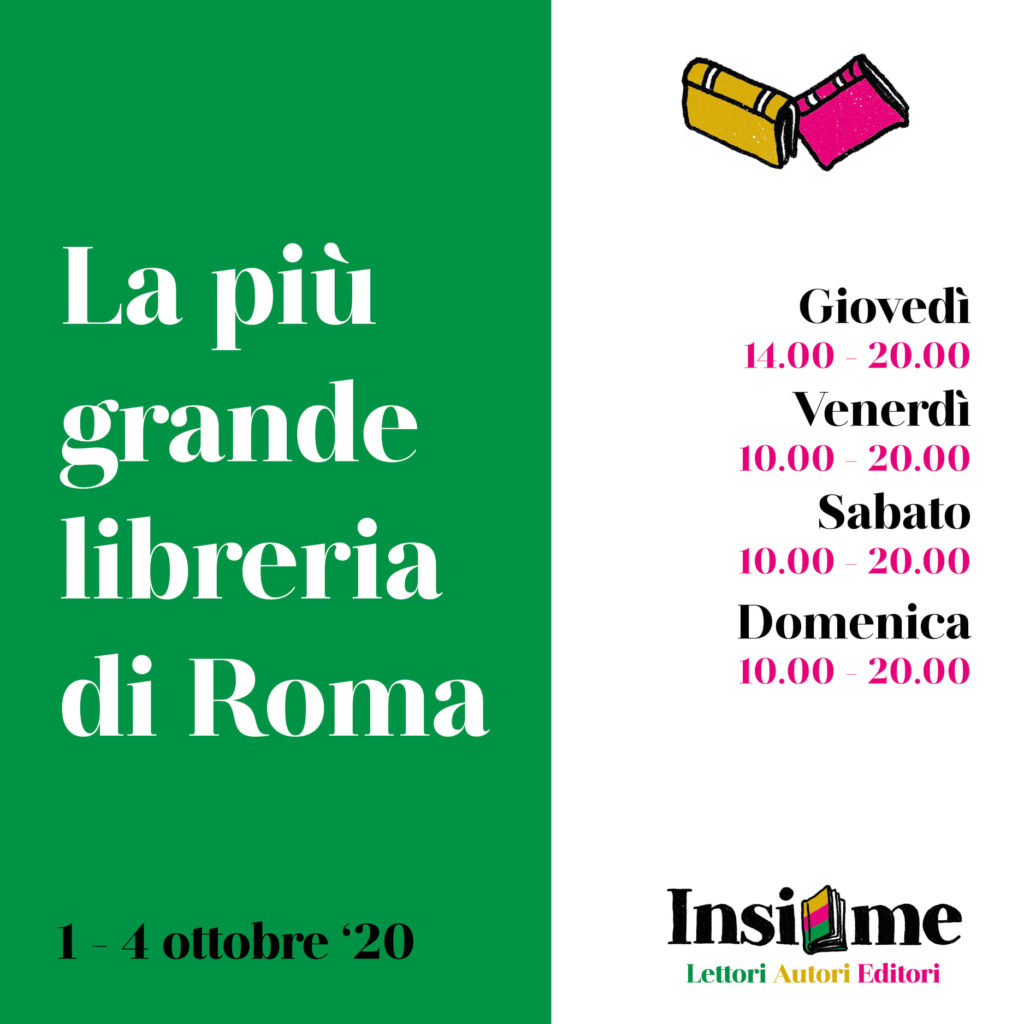 Dal 1 al 4 ottobre 2020 Insieme Festival Lettori Autori Editori